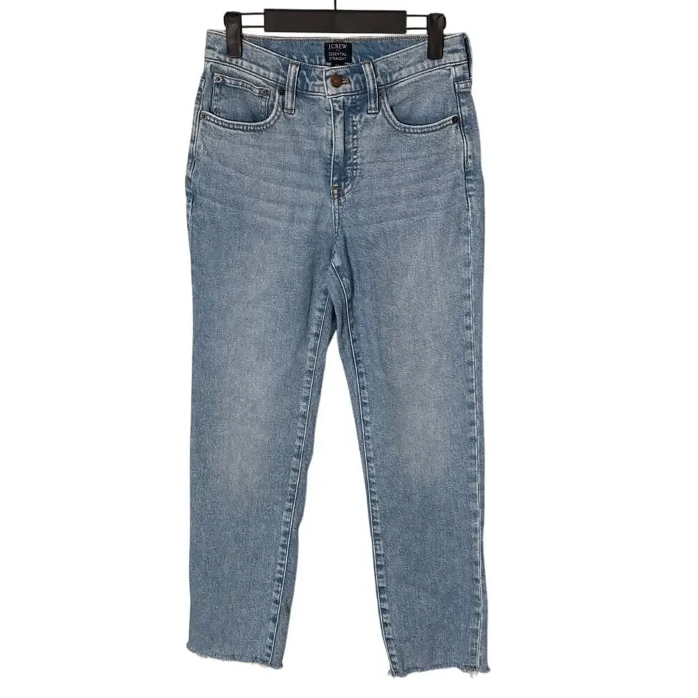 J. Crew Essential Straight Jean in‎ All-Day Stretch Marin Wash Size 25